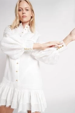 Lotus Shirt Dress 11 Lotus Shirt Dress -Aje S10 LotusShirtDress20RE5174 IVORY 22011 Aje 0773
