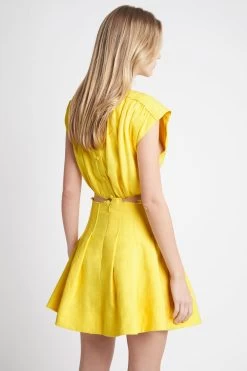 Byblos Ring Cropped Top -Aje S100 21RE1222 ByblosCroppedTop Sunshine Yellow 21928 Aje 1632