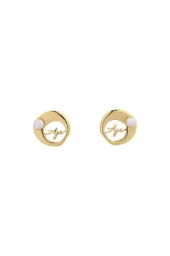 Aje Logo Circle Stud Earring