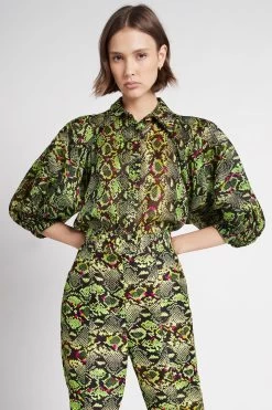 Nouveau Shirt -Aje S103 22AW1630 NouveauShirt SnakeEffect 22273 Aje 0714 frontshot