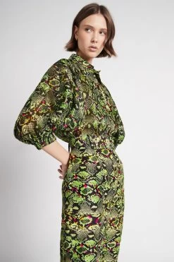 Nouveau Shirt -Aje S103 22AW1630 NouveauShirt SnakeEffect 22273 Aje 0717