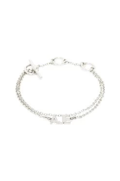 Imagine Double Strand Logo Bracelet -Aje S104 22SS9021 SILVERImagineDoubleStrandLogoBracelet 22504 Aje B 0087