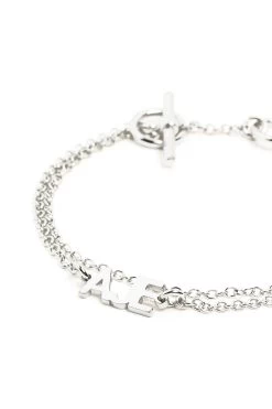 Imagine Double Strand Logo Bracelet -Aje S104 22SS9021 SILVERImagineDoubleStrandLogoBracelet 22504 Aje B 0088