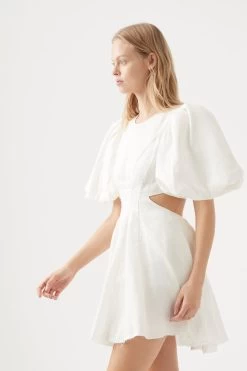 Renee Puff Sleeve Bead Mini Dress -Aje S12 22SS5407 IVORYReneePuffSleeveBeadedMiniDress 22710 Aje 0267