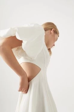 Renee Puff Sleeve Bead Mini Dress -Aje S12 22SS5407 IVORYReneePuffSleeveBeadedMiniDress 22710 Aje 0310