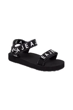 Vista Logo Canvas Strap Sandal -Aje S13 21RE7011 Vista Logo Sandal Black White 21873 Aje 0275 fullshot