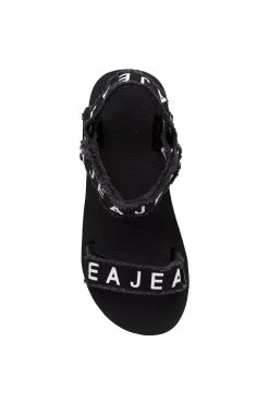 Vista Logo Canvas Strap Sandal -Aje S13 21RE7011 Vista Logo Sandal Black White 21873 Aje 0287 detailshot