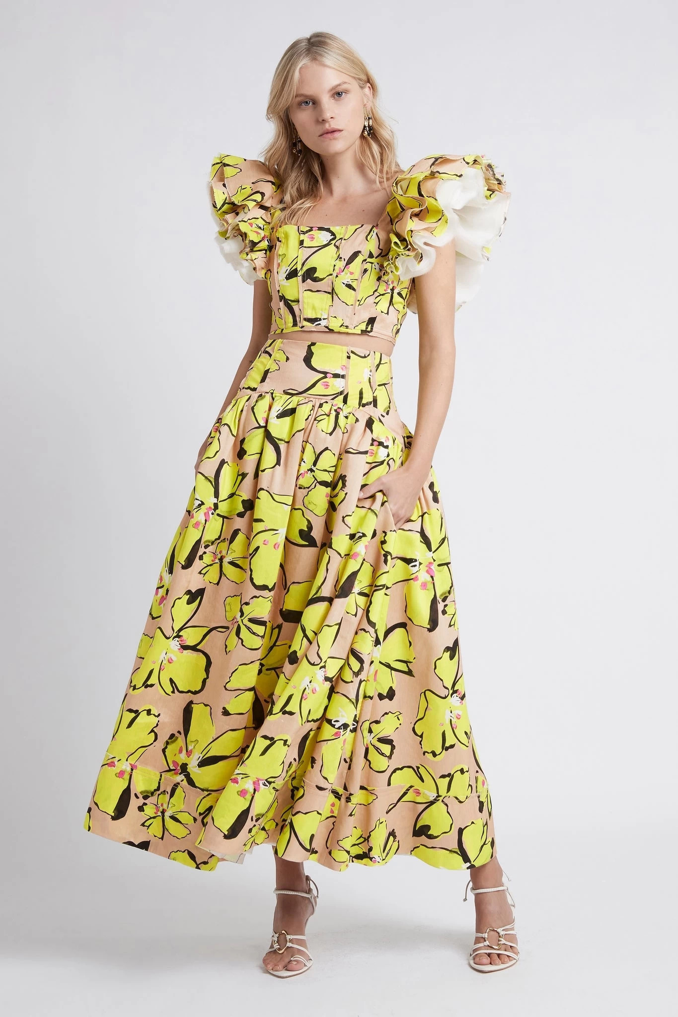 Pelicano Citrus Bloom Frill Cropped Top 6 Pelicano Citrus Bloom Frill Cropped Top - Image 6