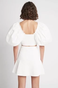 Casa Puff Sleeve Knit Top -Aje S17 21RE1186 CasaPuffSleeveKnitTop Ivory 21768 Aje D3 0509