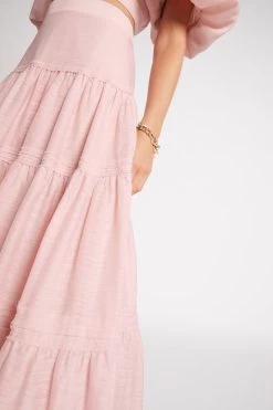 Imprint Maxi Skirt -Aje S17 22SS4207 ImprintMaxiSkirt DUSTYPINK 22052 Aje D1 20221