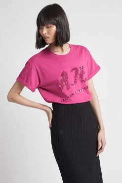 Canyons Avalon Logo Tee -Aje S18 21RE1254 CanyonsAvalonLogoTee Fuchsia 21830 Aje 1249