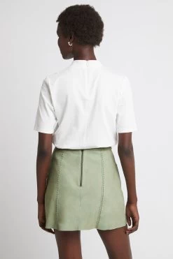 Evie Funnel Neck Tee -Aje S18 21SS1164 Evie Funnel Neck Tee White 21540 Aje 1454