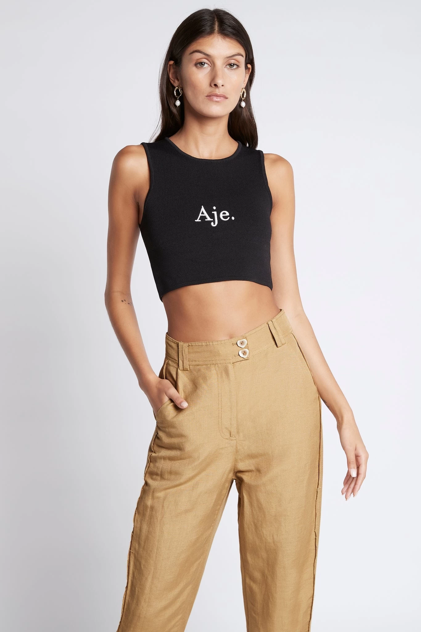 Bardot Knit Logo Cropped Tank 3 Bardot Knit Logo Cropped Tank - Image 3