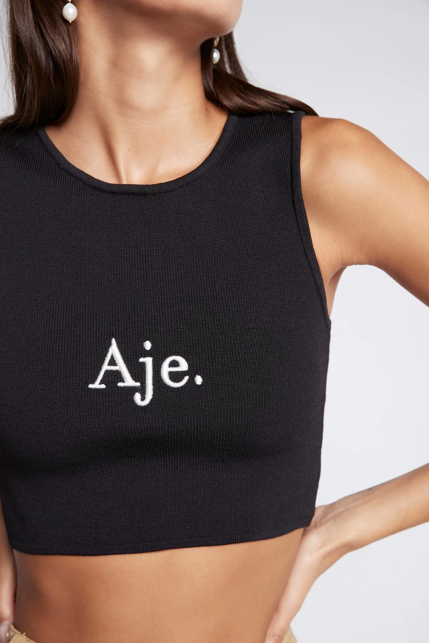 Bardot Knit Logo Cropped Tank 4 Bardot Knit Logo Cropped Tank - Image 4