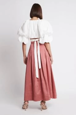 Nova Midi Skirt -Aje S19 22SU4180 DUSTYROSE NovaMidiSkirt 22165 Aje 65577 fullshot