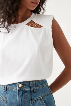 Object Jersey Tank -Aje S22 22RE1977 WHT Object Jersey Tank 22843 Aje 1425