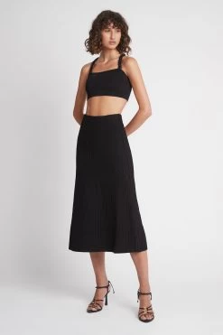 Livadi Braided Knit Top -Aje S23 21RE1295 LivadiBraidedKnitTop Black 21768 Aje D3 0295 fullshot