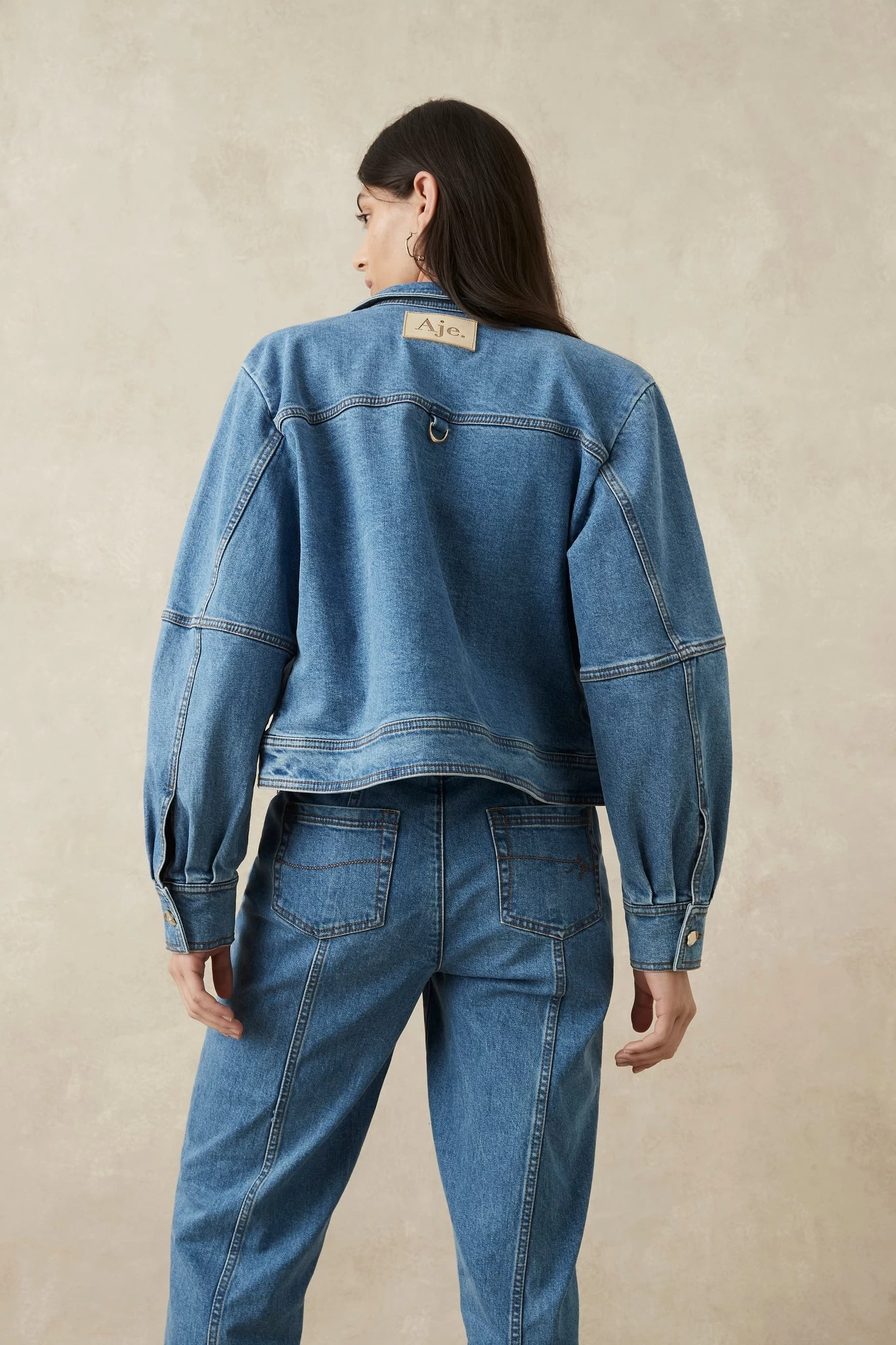 Dove Denim High Collar Zip Jacket 9 Dove Denim High Collar Zip Jacket - Image 9