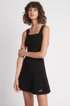 Casa Mini Knit Skirt -Aje S26 21RE4036 CasaMiniKnitSkirt Black 21768 Aje D3 14922