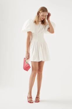 Gianna Puff Sleeve Mini Dress -Aje S26 22SS5436 IVORYGiannaPuffSleeveMiniDress 22573 Aje 0884