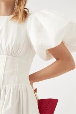 Gianna Puff Sleeve Mini Dress -Aje S26 22SS5436 IVORYGiannaPuffSleeveMiniDress 22573 Aje 0956