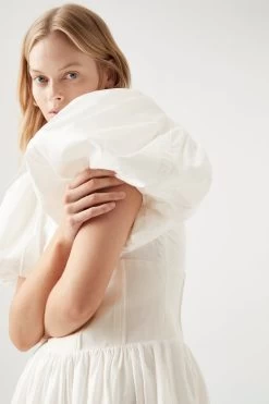 Gianna Puff Sleeve Mini Dress -Aje S26 22SS5436 IVORYGiannaPuffSleeveMiniDress 22573 Aje 0983