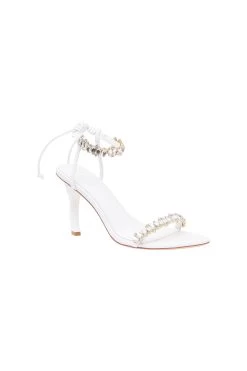 Jewel Sculptural Strappy Heel -Aje S26 22SS7004 IVRY Jewel Sculptural Strappy Heel 22795 Aje B 0136