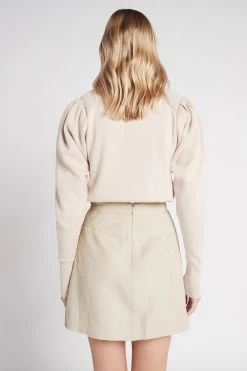 Evermore Mini Skirt -Aje S26 EvermoreMiniSkirt 22SU4179 STONE 22036 Aje 1073