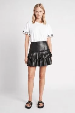 Kindred Tiered Mini Skirt -Aje S26 RecurrenceTieredMiniSkirt22SU4099 BLACK 22011 Aje 1446 fullshot