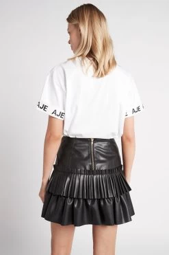 Kindred Tiered Mini Skirt -Aje S26 RecurrenceTieredMiniSkirt22SU4099 BLACK 22011 Aje 1460
