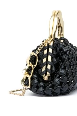 New Weave Micro Frame Bag -Aje S27 22CO6001 BLACK New Weave Micro Frame Clutch 22766 Aje 0211 1