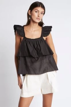 Romance Ruffle Shoulder Cami