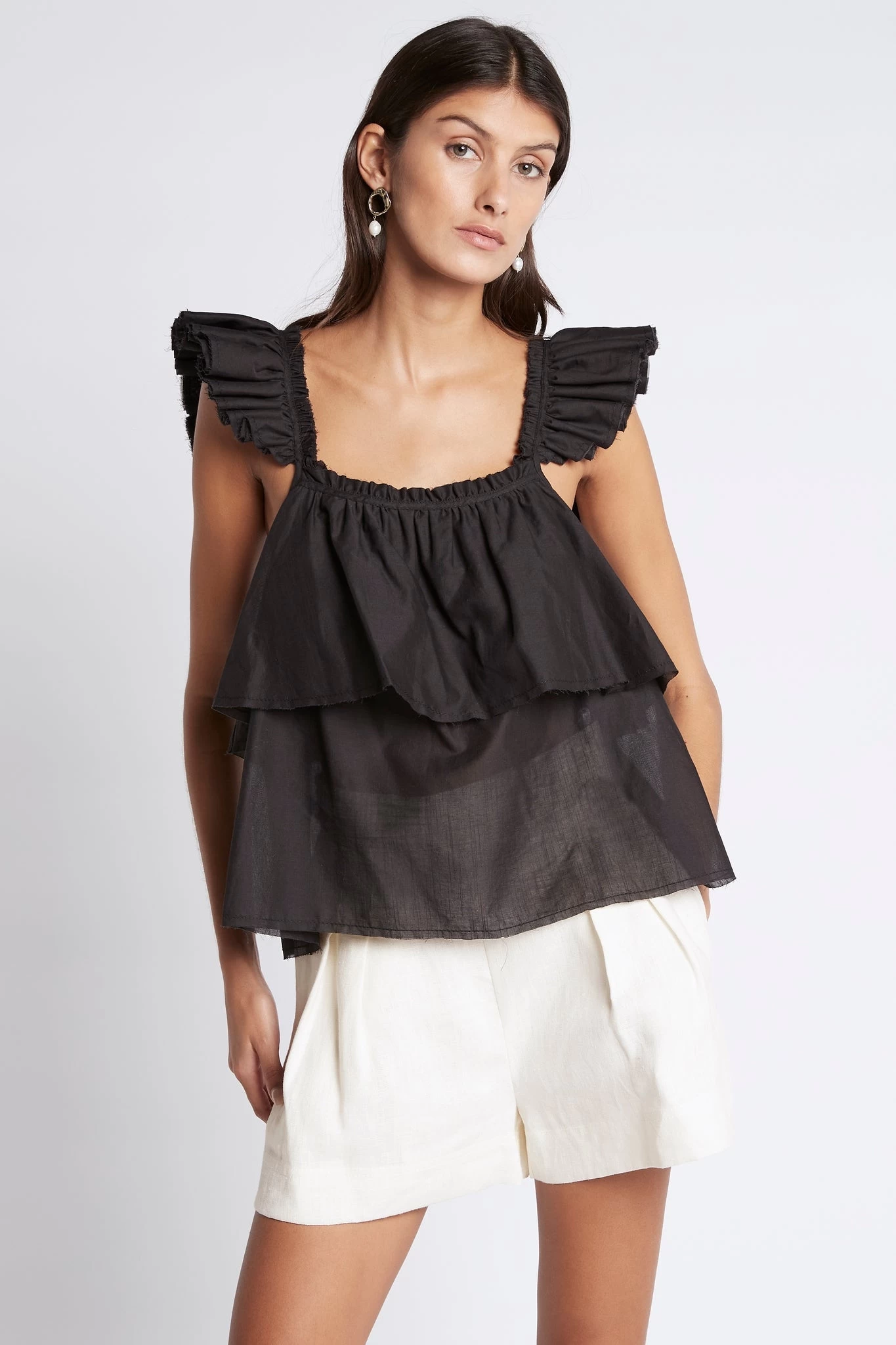 Romance Ruffle Shoulder Cami 1 Romance Ruffle Shoulder Cami
