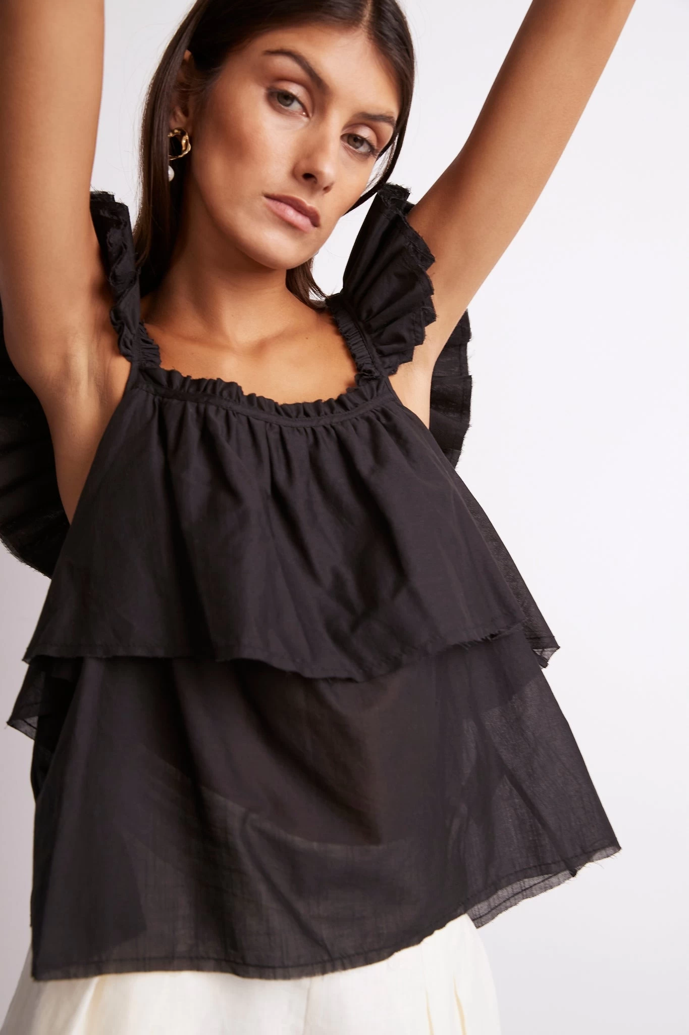 Romance Ruffle Shoulder Cami 3 Romance Ruffle Shoulder Cami - Image 3