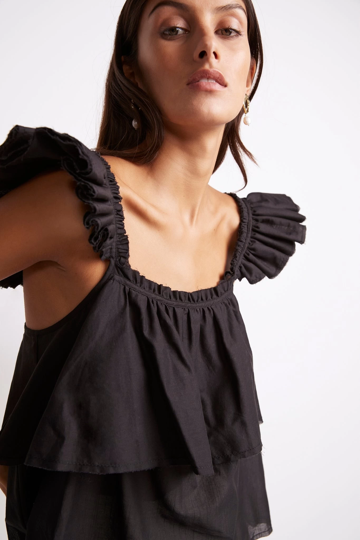 Romance Ruffle Shoulder Cami 4 Romance Ruffle Shoulder Cami - Image 4