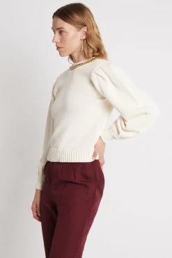 Elle Chain Open Back Knit Jumper -Aje S27 22SS1772 IVORYElleChainOpenBackKnitJumper 22456 Aje 1617