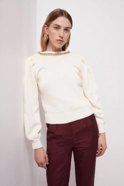 Elle Chain Open Back Knit Jumper