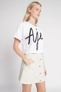 Camellia Denim Mini Skirt -Aje S27 CamelliaDenimMiniSkirt 22SU4103 WHITE 22036 Aje 19669