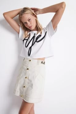 Camellia Denim Mini Skirt