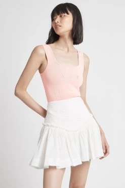 New Wave Mini Skirt -Aje S28 21RE4049 NewWaveMiniSkirt Ivory 21830 Aje 54708