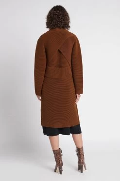 Serpentine Long Knit Coat -Aje S28 22AW2080 COFFEE SerpentineLongKnitCoat 22263 Aje 0709