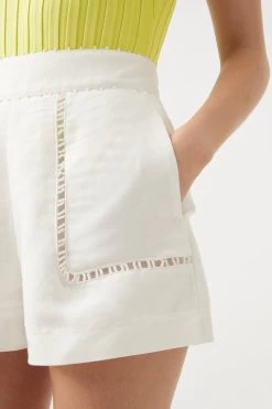 Lucie Beaded Trim Short -Aje S28 22SS3297 IVORYLucieBeadedTrimShort 22710 Aje 14293