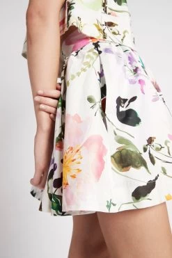 Drift Mini Skirt -Aje S28 DriftMiniSkirt22SU4129 BOTANICFLORAL 22011 Aje 1130 detailshot