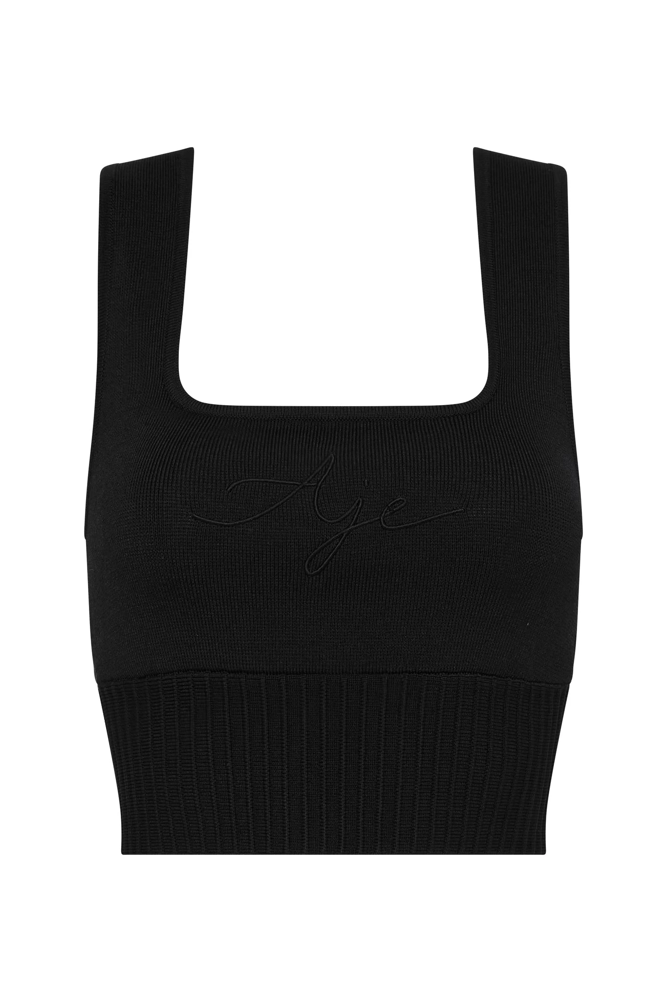 Livadi Cut Out Knit Logo Crop Top 2 Livadi Cut Out Knit Logo Crop Top - Image 2