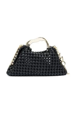 New Weave Frame Bag -Aje S29 22CO6023 BLACK New Weave Clutch 22766 Aje 0265