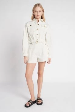 Camellia Denim Short -Aje S29 CamelliaDenimShort 22SU3185 WHITE 22036 Aje 19686 fullshot