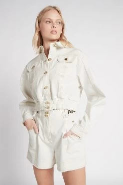 Camellia Denim Short -Aje S29 CamelliaDenimShort 22SU3185 WHITE 22036 Aje 19687 frontshot