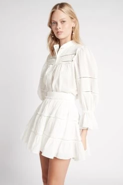 Recurrence Tiered Mini Skirt -Aje S29 RecurrenceTieredMiniSkirt22SU4119 IVORY 22011 Aje 19545