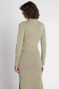 Kai Cropped Crepe Knit Top 11 Kai Cropped Crepe Knit Top -Aje S3 22AW1616 OAKMOSS KaiCroppedCrepeKnitTop 22323 Aje 0967