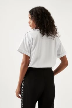 Enya Embroidered Slim Tee -Aje S3 22CO1145 WHITEBLACK ENYA EMBROIDERED SLIM TEE 22843 Aje 2287